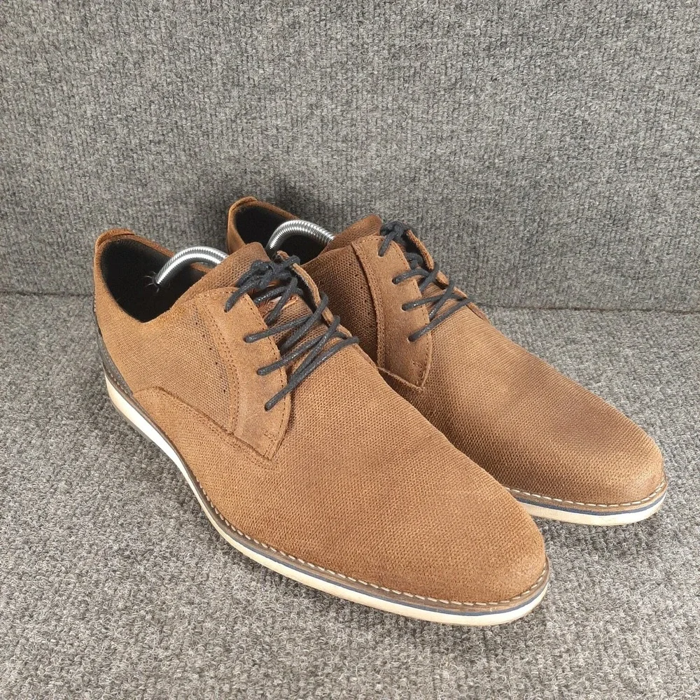 Bull Boxer Leather Lace Up Shoes Mens Size US 12 EU 45 Brown Casual Oxfords